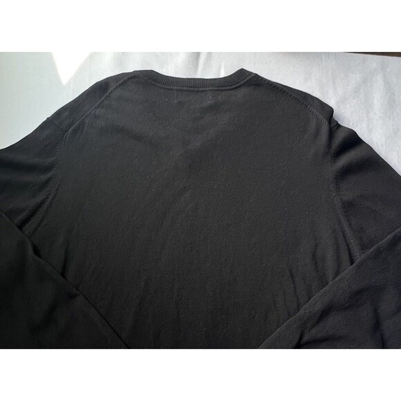 Eddie Bauer V-Neck Sweater Mens XL Black Cashmere Blend Soft Cozy Preppy Casual - Picture 8 of 14